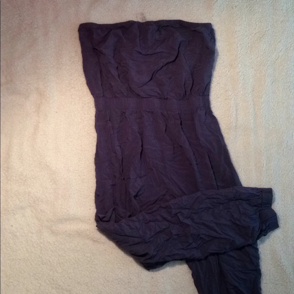 Strapless Purple Jumpsuit